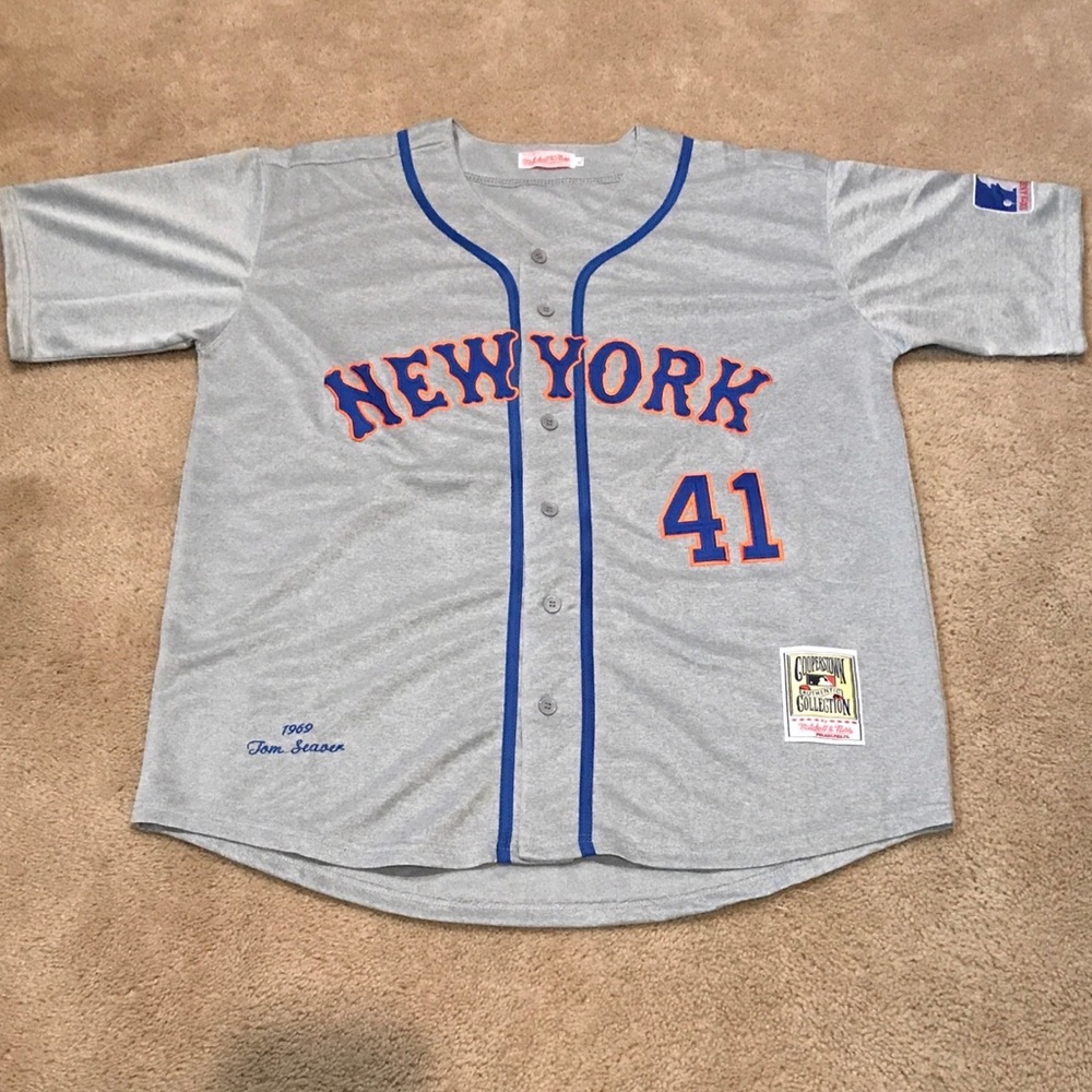 New York Mets Tom Seaver Jersey Mens XL 1969 Road Gray